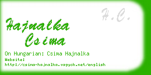 hajnalka csima business card